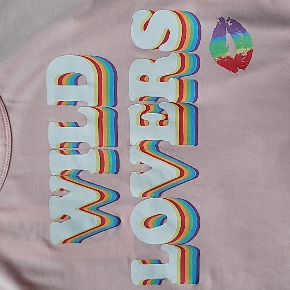 Wildfox Wild Lovers Racerback Tank Size Medium Color Crystal Rose NWT - Picture 7 of 11